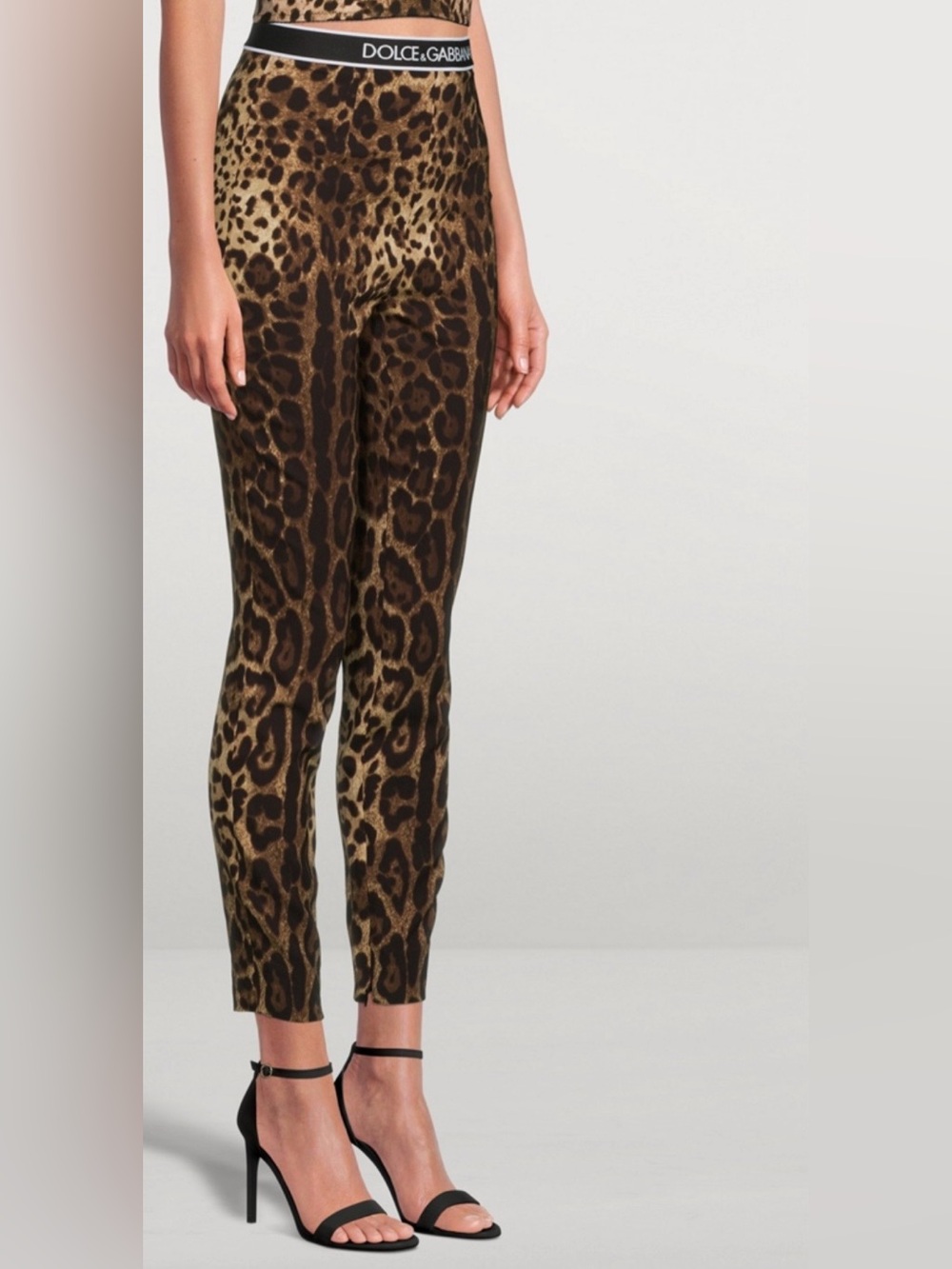 Dolce & Gabbana Leopard-Print Leggings - Brown & Black